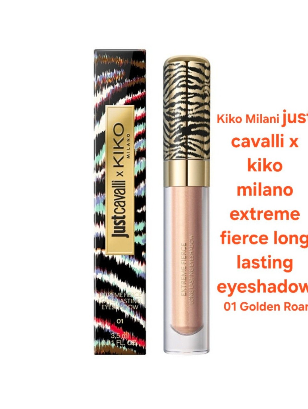 Kiko Milani just cavalli x extreme fierce long lasting eyeshadow 01 Golden Roar